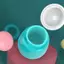 Trong kho Kids 'xách tay gấu Talc hộp-du lịch Puff container cho sử dụng hàng ngày cá tuyết