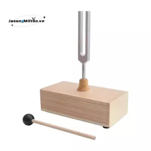 Nĩa điều chỉnh 528Hz có hộp cộng hưởng Loa gỗ Màu bạc & Gỗ + Hợp kim nhôm Hoàn hảo cho SPA Hương liệu, Giảng dạy cộng hưởng