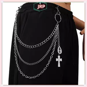 JRP Lớp Punk Dây Xích Trên Quần Jean Nữ Kim Loại Móc Chìa Khóa Thắt Lưng Dây Xích Trang Sức Phụ Kiện Quần Móc Khóa JRP