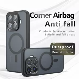 Ốp Lưng Cho Xiaomi 17T Pro Matte Họa Tiết Túi Khí Thu Hút Từ Tính Không Bao Giờ Biến Màu Vàng Chống Rơi Điện Thoại