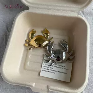 AqToCna Sáng Tạo Tối Giản Kim Loại Độc Đáo Cua Thổ Cẩm Tinh Tế Phù Hợp Với Jaet Pin Phụ Kiện AqToCna