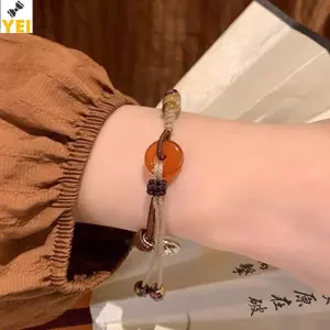 < YEI > Phong Cách Trung Hoa Cà Phê Hòa Bình Bule Dệt Dây Vòng Tay Nữ Phong Cách Dân Tộc Retro Vòng Tay Quà Tặng Mới