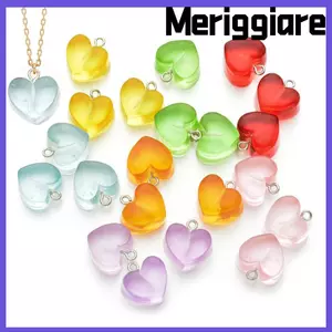 MERIGGIARE 10 Chiếc Móc Khóa Mặt Dây Chuyền DIY Phụ Kiện Trang Sức Làm Màu Kẹo Trong Suốt
