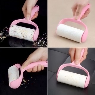 set cây lăn bụi quần áo kèm 6 lỗi lăn nhiều họa tiết, cây lăn bụi quần áo gra giường siêu sạch