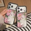 Ốp Điện Thoại Mèo Hoa Mạ Vàng Cho iPhone 17 Pro Max 16 15 14 13 Vỏ Bảo Vệ Chống Sốc