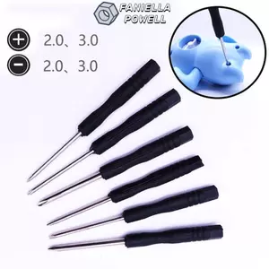 FANIELLAPOWELL 10 Dụng cụ sửa chữa, Dụng cụ sửa chữa điện thoại Tua vít Mini nhỏ, Tua vít tháo gỡ di động có rãnh chữ thập màu đen 2mm 3mm
