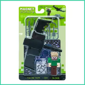 Dành cho Minecraft Khối từ tính Đồ chơi lắp ráp từ tính Mô hình cảnh trò chơi Khối xây dựng giáo dục Tăng cường sonlekvn