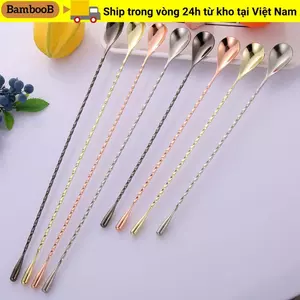 Muỗng pha trà BAMBOOB Trộn Dụng cụ pha cà phê bằng thép không gỉ