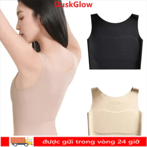 Quần lót nền dạng lỏng DUSKGLOW, S / M / L / XL / XXL / XXXL / XXXXL Chất liệu lụa băng Áo ngực liền mạch vô hình, Thiết kế cổ chữ U phong cách không lưng Giảm béo Fit Áo ngực dạng lỏng nền siêu mỏng