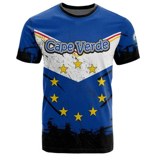 Thời Trang Mới Cape Verde Cờ Đồ Họa 3D In Áo Thun Cape Verde Quốc Huy Nam Thể Thao Áo Quốc Khánh Cá Tính Tee