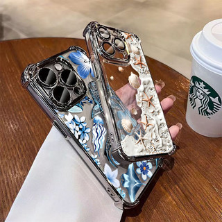 Ốp Điện Thoại Cho Redmi A7 PRO 15A A5 A3 15C 14C 13C 12C 9C A2 A1 9A 10C 13 12 Mạ Dễ Thương Xanh Dương Động Vật Chống Sốc Trong Suốt Mềm