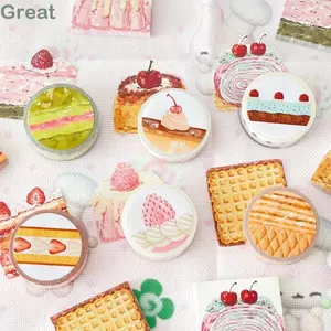 GREA Tạp Chí Ghi Chú, Hoa Văn Trái Cây Thủ Công Làm Bánh Trái Cây Washi Băng, Chủ Đề Bánh Dính Kawaii Nhiều Mẫu Kawaii Trang Trí Mặt nạ Băng Trang Trí Tạp Chí