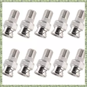 10 Chiếc BNC Nam Cắm Vào F Nữ Jack Adapter Coax Kết Nối Khớp Nối Camera Quan Sát