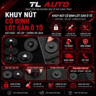 Khuy nút cố định thảm lót sàn ô tô 5D 6D dành cho xe hơi 5,7 chỗ giữ rối không bị xô lệch khi di chuyển, TL Auto