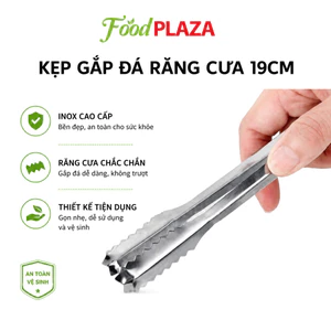 Kẹp Gắp Đá Răng Cưa 19cm Thiết Kế Răng Cưa Chắc Chắn Chống Trượt