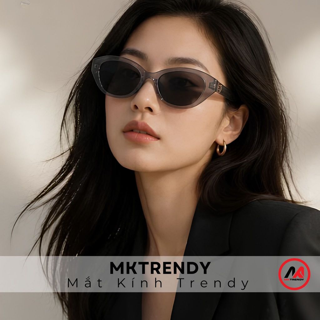 Kính râm mắt mèo MKTRENDY kính mát chống tia UV thời trang nam nữ phong cách Hàn Quốc sang trọng T604