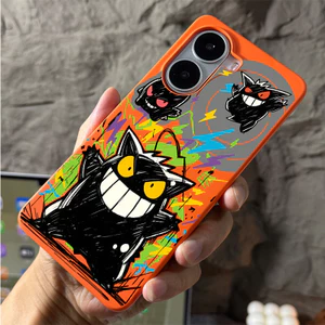 Ốp điện thoại cứng Micro Matte “Graffiti Gengar ” cho POCO X8 Pro X7 X6 F8 F7 Redmi Turbo 5 Max Turbo 4 Pro / Vỏ POCO chống sốc chống vân tay / Vỏ Redmi