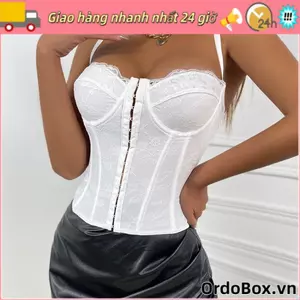 ORDOBOX Gợi Cảm Xương Cá Corset, Ren Bụng Co Giãn Mùa Hè Áo Thường Ngày, Màu Trơn Slim Corset