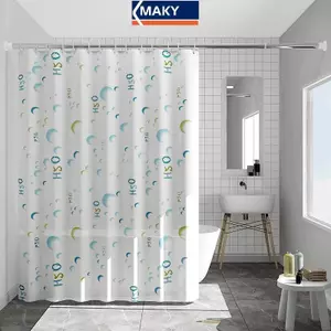 Vách ngăn MAKY Thiệned cho phòng tắm Rèm tắm chống thấm nước Không cần khoan lỗ VN