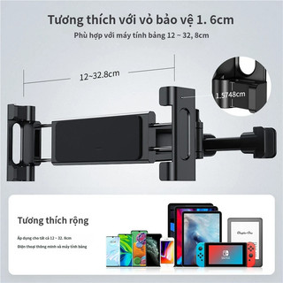 Thích hợp cho iPad / Giá đỡ máy tính bảng ở ghế sau ô tô -- Có thể cố định sang tựa đầu, cũng có thể đặt điện thoại di động, có thể gập lại linh hoạt, đa chức năng.