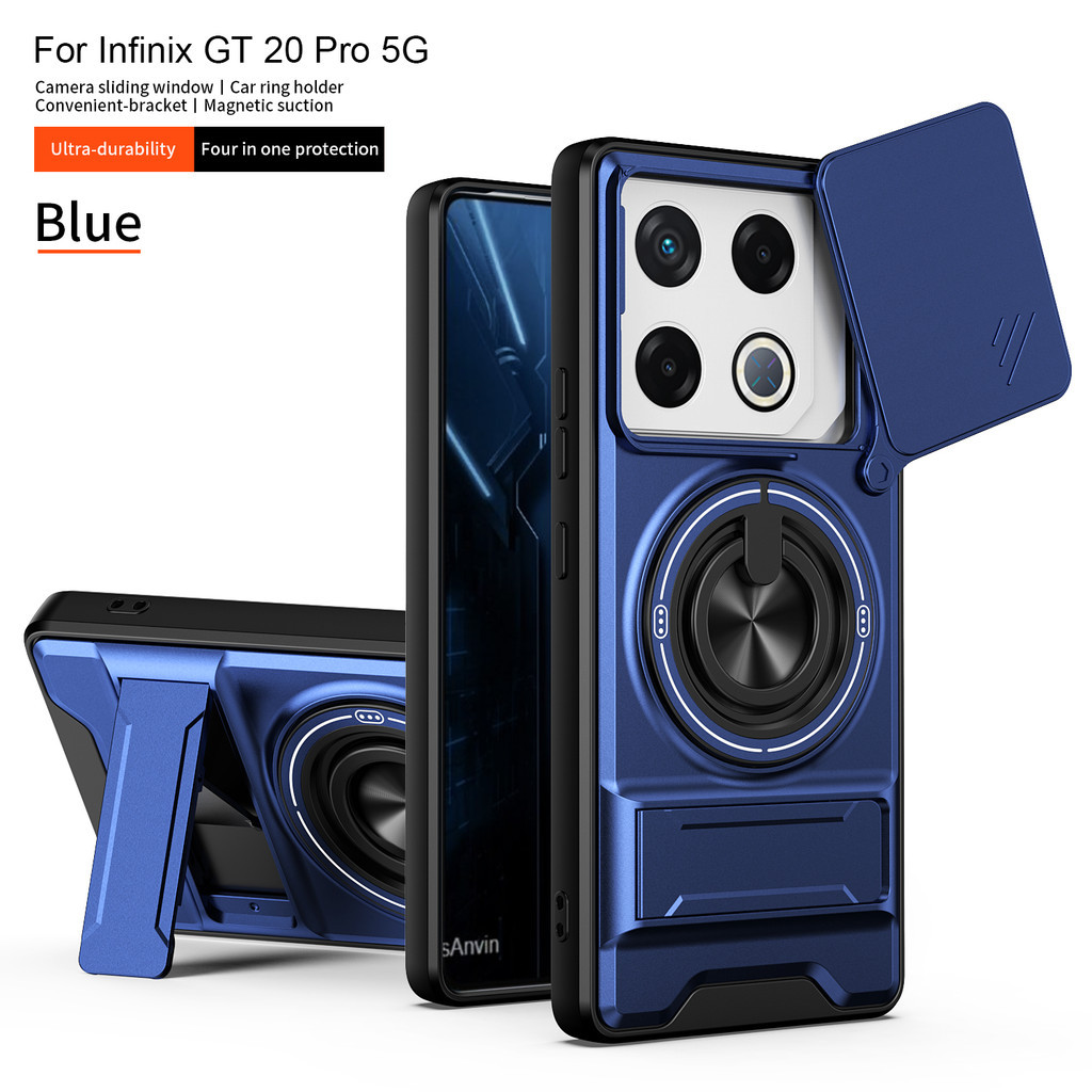 Vỏ Cho Infinix GT 20 Pro Ốp Lưng Infinix GT20 Pro Vỏ Điện Thoại Magsafe Từ Gấp Giá Đỡ Giáp Quân Sự Vỏ Bảo Vệ Camera