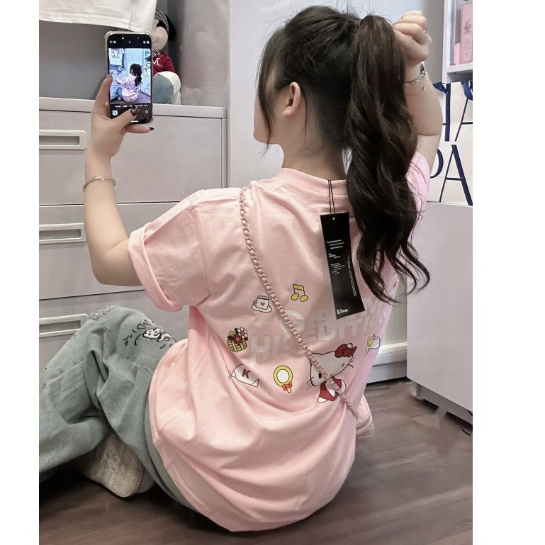 （Giao hàng 24h）Angela Áo phông nữ Form Rộng, Áo thun nữ unisex Loại 1 không xù, Chất dày dặn hàng chuẩn đẹp#2