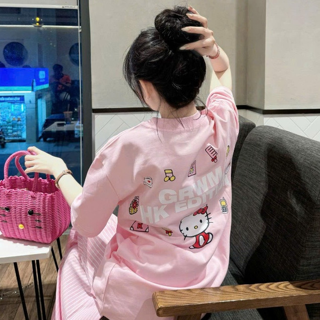 （Giao hàng 24h）Angela Áo phông nữ Form Rộng, Áo thun nữ unisex Loại 1 không xù, Chất dày dặn hàng chuẩn đẹp#2