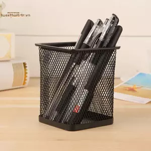 TRTR Sáng Tạo Thời Trang Bút Để Bàn Kim Loại Lưới Vuông Hộp Đựng Hộp Đựng Người Tổ Chức Văn Phòng Phẩm Để Bàn Đồ Trang Trí VN