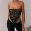 MAPLEPOET-Áo ống dệt kim Sequin Khăn tay viền cắt đa năng Boho Bandeau