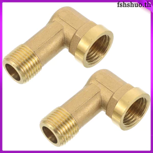 2 Phụ kiện ống đồng thau: Khuỷu tay ống làm vườn 90 độ - Đầu nối khuỷu tay bằng đồng thau - Bộ chuyển đổi hạng nặng cho sân vườn Lắp đặt dễ dàng
