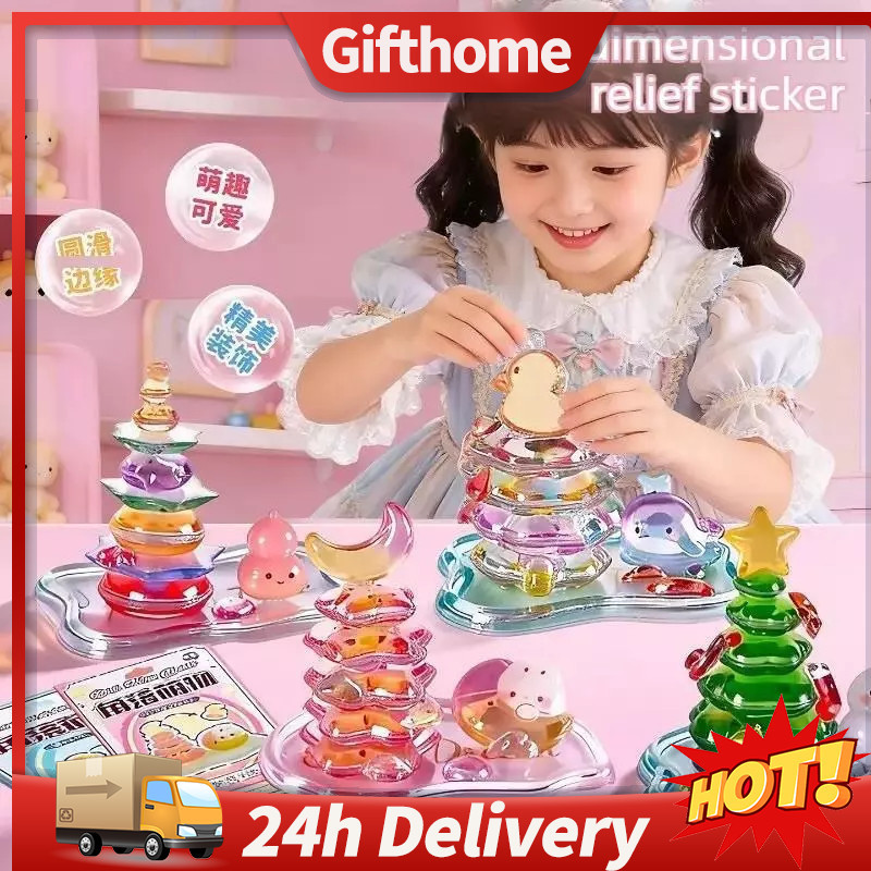 ⚡🚚(giao Hàng 24h) 3D Dập Nổi Xếp Chồng Dán Hoạt Hình Đa Cảnh Trang Trí Dán Trẻ Em Giảm Xếp Chồng Đồ Chơi Dán
