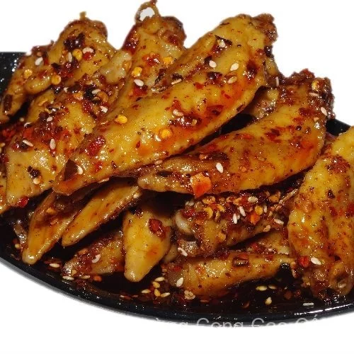 Đầu cánh gà cay Tứ Xuyên, đầu gà kho cay, đồ ăn vặt gà cay, đồ ăn vặt đêm khuya, đồ ăn vặt thỏ nguội có bán riêng.