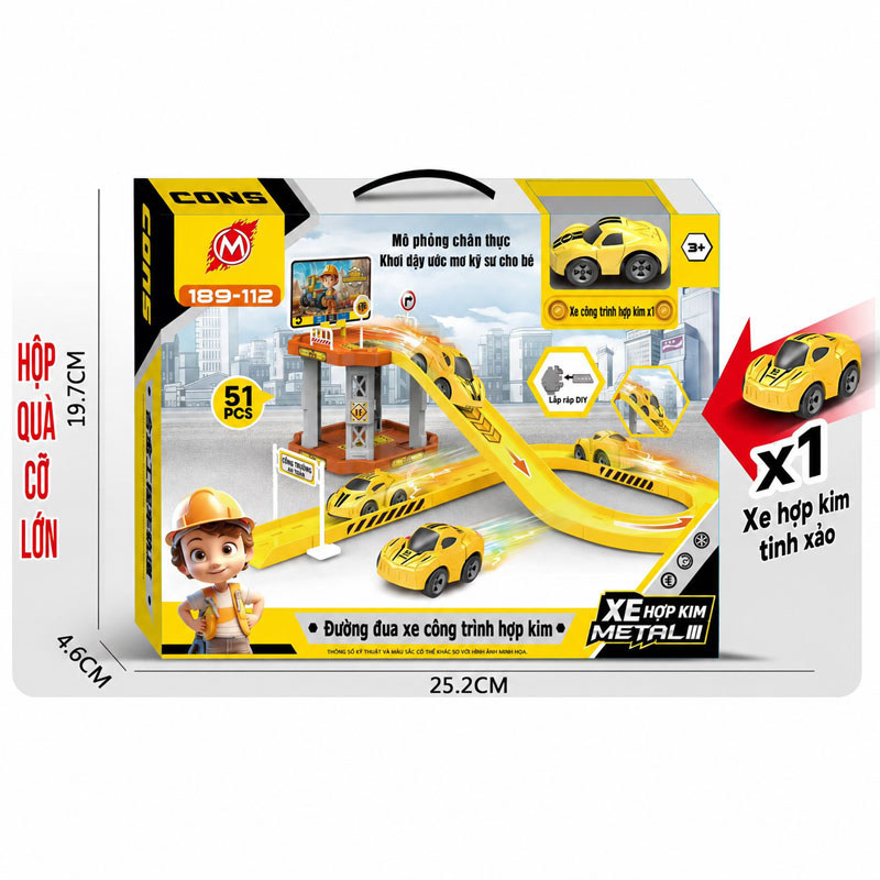 Đồ Chơi đường Ray Xe Công Trình – Nuôi Dưỡng Tư Duy Cho Trẻ, Chất Liệu Bền, đồ Chơi Phát Triển Trí Tuệ Toàn Diện