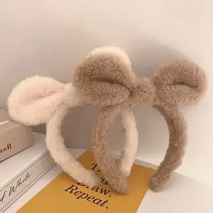 MYPANDA Mùa Đông Mới Sang Trọng Tai Thỏ Dây Buộc Tóc Vòng Cho Nữ Co Giãn Tóc Vòng Bé Gái Phụ Kiện Tóc Mũ Nón.