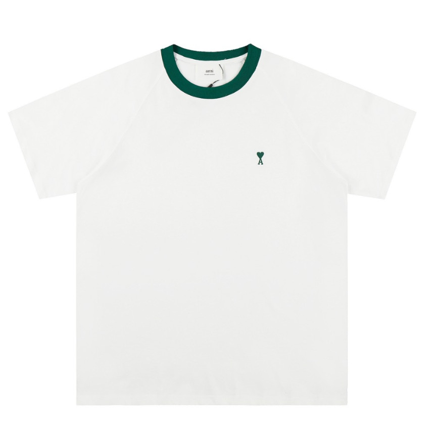 Chất Lượng Cao Xuân Hè Tình Yêu Thêu Raglan Tay Áo Thun Nữ Tay Ngắn Unisex Áo Thun Nữ Tay Ngắn