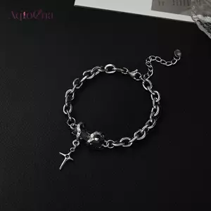 AqToCna Thời Trang Tinh Tế Zircon Ngôi Sao Quyến Rũ Dành Cho Nữ Phong Cách Punk Ngôi Sao Màu Bạc Dây Chuyền Vòng Tay Có Thể Điều Chỉnh Phụ Kiện Trang Sức AqToCna