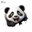 Miếng dán xe hơi hình gấu trúc dễ thương, 3D sáng tạo cho thân cửa, bảo vệ vết xước hiệu quả.