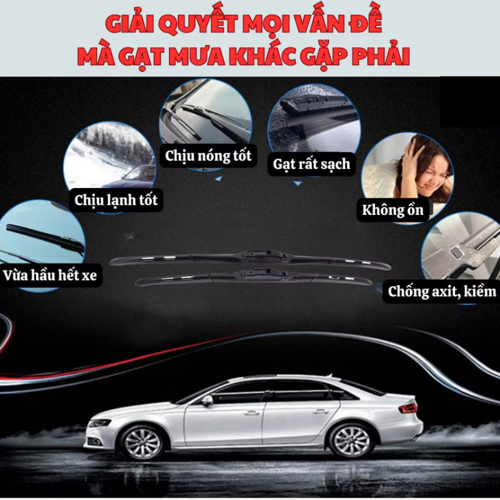GẠT MƯA XE TẢI CÁC DÒNG KIA: BONGO, K100, K140, K149, K165, K190, K2OO, K250, K2700, K300, K3000S, K3000, GẠT SẠCH ÊM3K