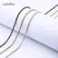 AqToCna 0.9 / 1.2 / 1.5 / 2.0MM Thép Không Gỉ Nelace Dành Cho Nam Hip Hop Thép Titan Vuông Rắn Dây Xích Nelace Phụ Kiện Trang Sức AqToCna