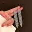 AqToCna Dài sel Full Kim Cương Giả Thả Bông Tai Nữ Ovsize Pha Lê Tòn Ten Bông Tai Trang Sức Thời Trang Phụ Kiện AqToCna