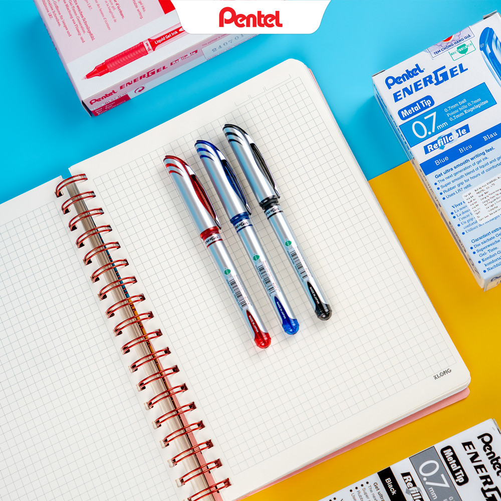Bút gel Pentel Energel BL57 bút ký cao cấp ngòi 0.7mm viết trơn mượt nhanh khô