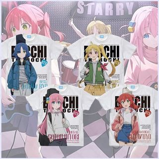 PS2 Bocchi the Rock Hitori Goto Ryo Yamada Nijika Ijichi Ikyuo Kita Cosplay vải 3D Áo thun Anime Tay Ngắn Top SP