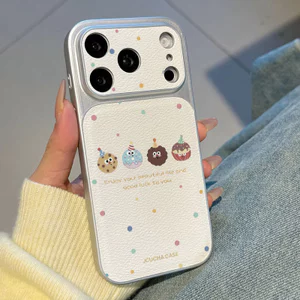 Ốp lưng iPhone họa tiết bánh rán thơm ngon Da mềm cao cấp bảo vệ máy ảnh - iPhone 11/12/13/14/15/16/17/Plus/Air/Pro/Max