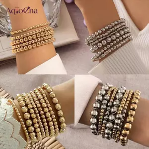 AqToCna Sáng Tạo Trắng Giả Ngọc Trai Dây Chuyền Vòng Tay Nữ Xu Hướng Đính Hạt Quyến Rũ Lắc Tay Cặp Đôi Tay Trang Sức AqToCna