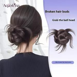 AqToCna 1 Phần Mở Rộng Đuôi Ngựa Thấp Bun Tóc Tóc Giả Hoa Bud Tổng Hợp Tóc Giả Có Móng Vuốt Kẹp Dành Cho Nữ Lộn Xộn Xoăn Chignon Bun AqToCna