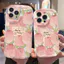 Ốp Lưng Cho OPPO Reno 15 14 13 12 11 10 Pro 8 6 15F 14F 13F 8Z 7Z 6Z A6X A3X A5i A17K A16K A16E A15S A12E Kem Sóng Cong Cạnh Họa Tiết Hoa Tulip Hồng NYK133