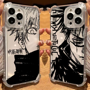 Ốp Điện Thoại Di Động Cho Iphone 17 Pro Max 17 Air 15 16 Pro Max 16E 16 Plus Vỏ Anime Jujutsu Kaisen Gojo Satoru Ryomen Sukuna Choso Chống Sốc Mềm Mại Trong Suốt Bảo Vệ Không Khí Góc Silicon