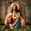 CIFbuy Christian Sacred Heart Trang trí nghệ thuật treo tường, sẵn sàng treo cho Giáng sinh