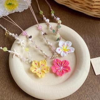 Đầy Màu Sắc Dệt Hoa Mặt Dây Chuyền Hạt Vòng Cổ Phong Cách Kỳ Nghỉ Vòng Cổ Thời Trang Cho Nữ