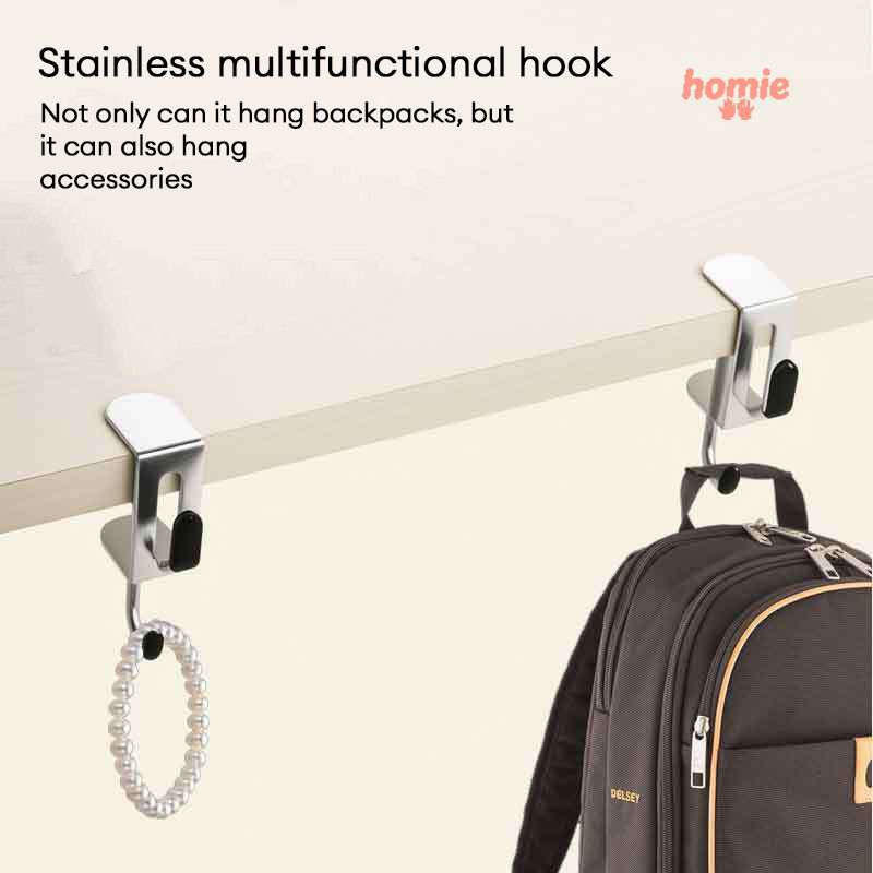 ✨Homie✨Móc treo đôi không đục lỗ có thể tháo rời gắn bên hông bàn làm việc